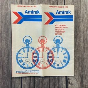 Amtrak - Nationwide Schedules of Intercity passenger Service June 11, 1972.